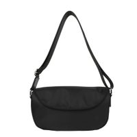 Women's Medium Nylon Solid Color Basic Classic Style Flip Cover Crossbody Bag sku image 1