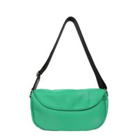 Women's Medium Nylon Solid Color Basic Classic Style Flip Cover Crossbody Bag sku image 3