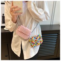 Women's Mini Arylic Multicolor Cute Beading Flip Cover Crossbody Bag main image 6