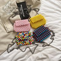 Women's Mini Arylic Multicolor Cute Beading Flip Cover Crossbody Bag main image 1