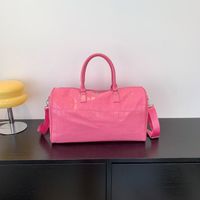 Frau Groß Pu-Leder Einfarbig Basic Klassischer Stil Quadrat Reißverschluss Reisetasche main image 6