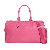 Femmes Grande Faux Cuir Couleur Unie De Base Style Classique Carré Fermeture Éclair Sac De Voyage main image 3