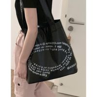 Women's Large Soft Surface Letter Solid Color Classic Style Square Lock Clasp Shoulder Bag main image 4