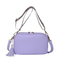 Women's Small Pu Leather Solid Color Vintage Style Classic Style Zipper Square Bag main image 7