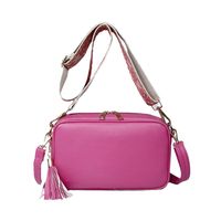 Femmes Petit Faux Cuir Couleur Unie Style Vintage Style Classique Fermeture Éclair Sac Carré main image 5