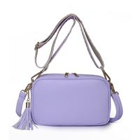Women's Small Pu Leather Solid Color Vintage Style Classic Style Zipper Square Bag sku image 1