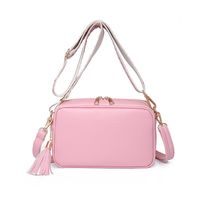 Women's Small Pu Leather Solid Color Vintage Style Classic Style Zipper Square Bag sku image 6