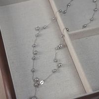 Titanium Steel IG Style Simple Style Plating Chain Round Pendant Necklace main image 3