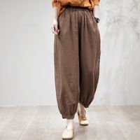 Women's Holiday Daily Vintage Style Solid Color Ankle-Length Pocket Casual Pants main image 5