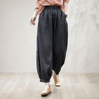 Women's Holiday Daily Vintage Style Solid Color Ankle-Length Pocket Casual Pants main image 3