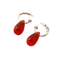 IG Style Simple Style Water Droplets Copper Plating Drop Earrings 1 Pair main image 4
