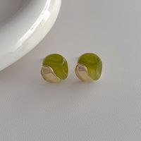 Simple Style Geometric Resin Copper Plating Women's Ear Studs 1 Pair sku image 4