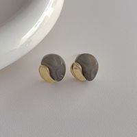 Simple Style Geometric Resin Copper Plating Women's Ear Studs 1 Pair sku image 3
