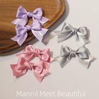 Women's Sweet Simple Style Bow Knot Satin Hair Clip main image 3