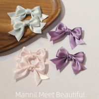 Women's Sweet Simple Style Bow Knot Satin Hair Clip main image 4