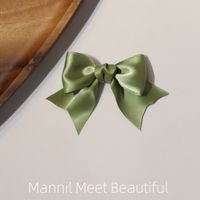 Women's Sweet Simple Style Bow Knot Satin Hair Clip sku image 5