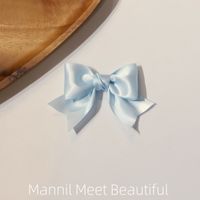 Women's Sweet Simple Style Bow Knot Satin Hair Clip sku image 1