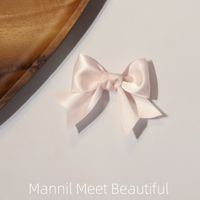 Women's Sweet Simple Style Bow Knot Satin Hair Clip sku image 2