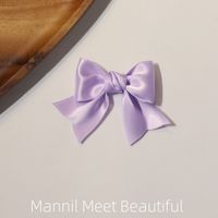 Women's Sweet Simple Style Bow Knot Satin Hair Clip sku image 9