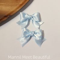 Women's Sweet Simple Style Bow Knot Satin Hair Clip main image 6