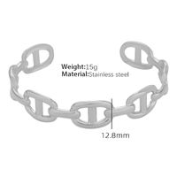 Titanium Steel Retro Simple Style Plating Solid Color Bangle sku image 5