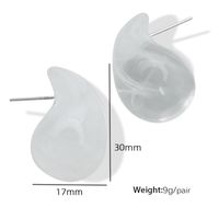 IG Style Simple Style Water Droplets Resin Enamel Women's Ear Studs sku image 1