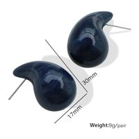 IG Style Simple Style Water Droplets Resin Enamel Women's Ear Studs sku image 2