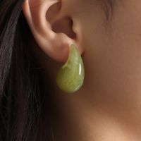 IG Style Simple Style Water Droplets Resin Enamel Women's Ear Studs sku image 12