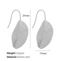 Titanium Steel Retro Simple Style Plating Leaf Drop Earrings sku image 2
