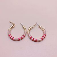 1 Pair Sweet Geometric Plating Metal Hoop Earrings sku image 3
