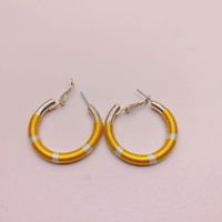 1 Pair Sweet Geometric Plating Metal Hoop Earrings sku image 2