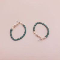 1 Pair Simple Style Geometric Alloy Hoop Earrings sku image 2
