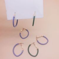 1 Pair Simple Style Geometric Alloy Hoop Earrings main image 1