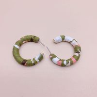 1 Pair Simple Style Gradient Color Handmade Cloth Ear Studs sku image 6