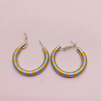 1 Pair Sweet Geometric Plating Metal Hoop Earrings sku image 1
