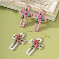 1 Pair Sweet Rose Cloth Ear Hook main image 1