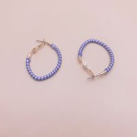 1 Pair Simple Style Geometric Alloy Hoop Earrings sku image 1