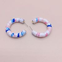 1 Pair Simple Style Gradient Color Handmade Cloth Ear Studs sku image 5