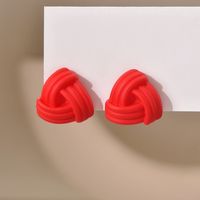 1 Pair Simple Style Geometric Spray Paint Arylic Ear Studs main image 4