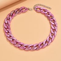 Vintage Style Color Block Solid Color Arylic Plating Women's Necklace sku image 7