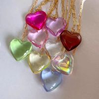 Sweet Heart Shape Glass Handmade Women's Pendant Necklace main image 1