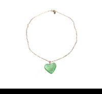 Sweet Heart Shape Glass Handmade Women's Pendant Necklace sku image 1