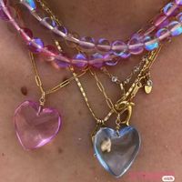 Sweet Heart Shape Glass Handmade Women's Pendant Necklace main image 5