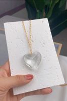 Sweet Heart Shape Glass Handmade Women's Pendant Necklace sku image 6