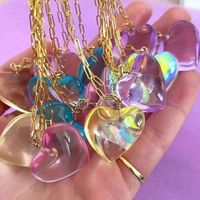 Sweet Heart Shape Glass Handmade Women's Pendant Necklace main image 3