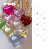 Sweet Heart Shape Glass Handmade Women's Pendant Necklace main image 2