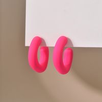 1 Pair Simple Style Geometric Solid Color Spray Paint Arylic Ear Studs main image 2