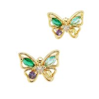 1 Pair Simple Style Butterfly Copper Ear Studs main image 4