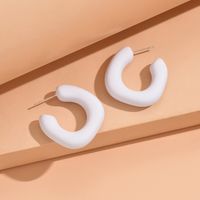 1 Pair Simple Style Geometric Solid Color Spray Paint Arylic Ear Studs sku image 11