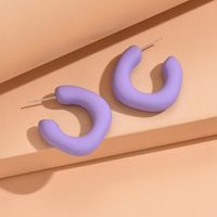 1 Pair Simple Style Geometric Solid Color Spray Paint Arylic Ear Studs sku image 9